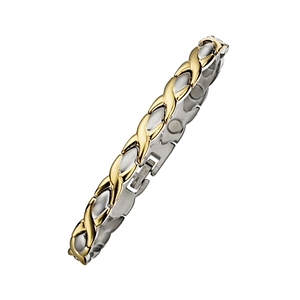 Magnetic Stainless Steel Two-tone Bracelet